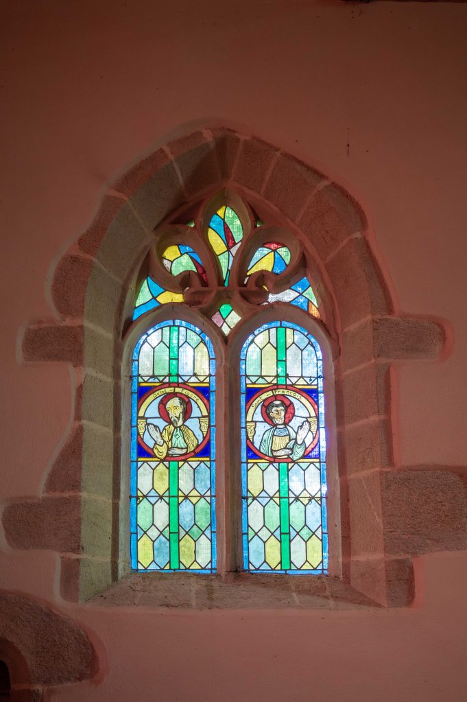 Vitrail St Fiacre et St François